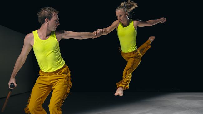 Geoffrey Watson and Amber McCartney in One Single Action, choreographed by Lucy Guerin.