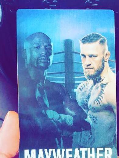 Mehajer’s pass for the Mayweather-McGregor fight.