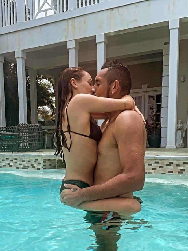 Chiara Passari with Nick Kyrgios in the Bahamas. Picture: Instagram