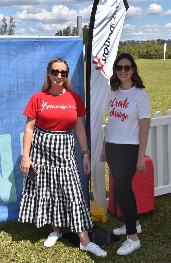 Amanda Mathers and Chantel Vieritz from Youngcare enjoy their day at the Polo By the Sea event in Maroochydore. Picture: Eddie Franklin