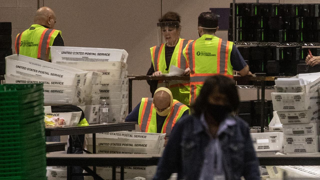 Mail-in ballots continue to be counted in the crucial battleground state. Picture: Chris McGrath/Getty Images/AFP