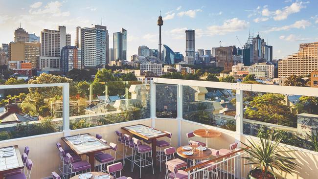 Looking out over the East Village terrace. Source: Brett Stevens via the East Village Hotel