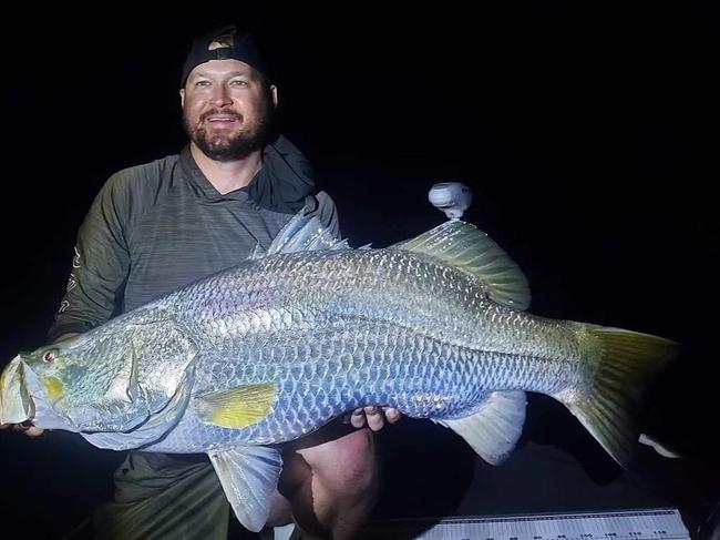 Jason Gerdes finally won a round of the Top End Barra Series with a great catch at Corroboree Billabong. Picture: Kai Robb