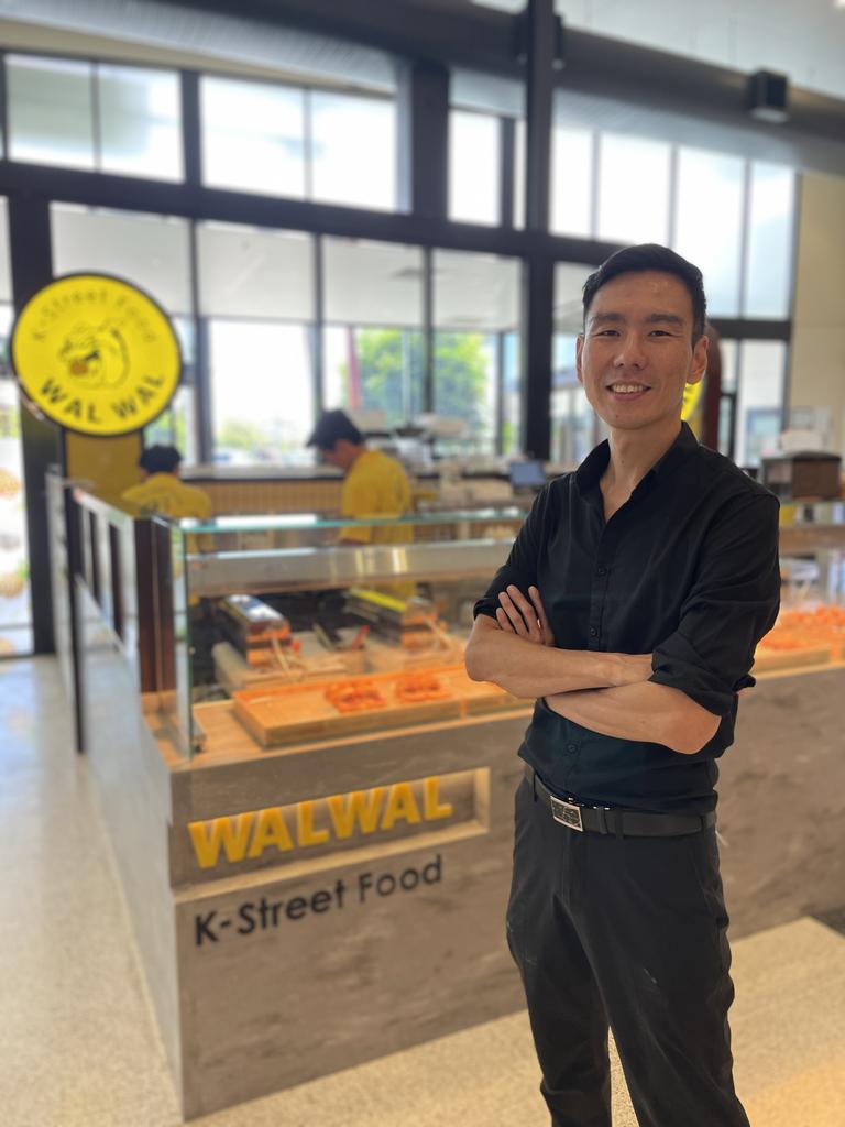 Brian Shin at the soft opening of WalWal Mackay outside Coles Parkside. Photo: Zoe Devenport