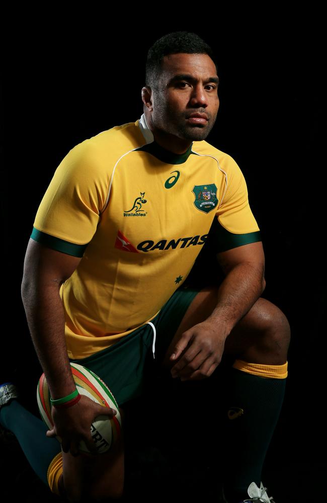 Wycliff Palu of the Wallabies poses for a portrait.