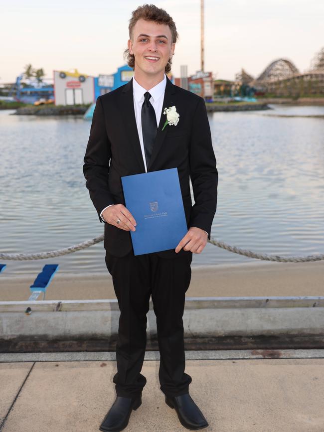 Ben Surman at the Southport State High School Formal at SeaWorld. Picture, Portia Large.