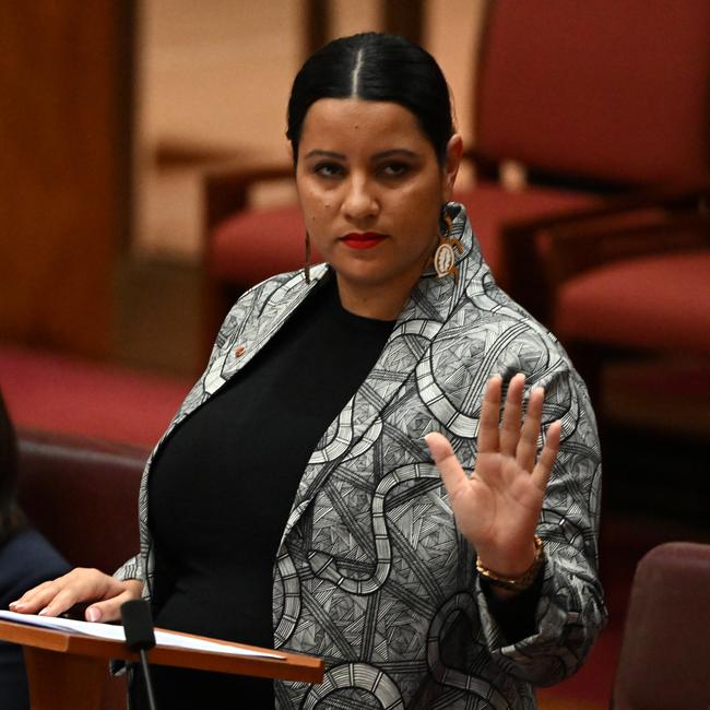 Jana Stewart, the youngest Indigenous woman to serve in parliament, says ‘I and other parents of colour have to teach children the alphabet at the same time as how to deal with ­racism’. Picture: AAP