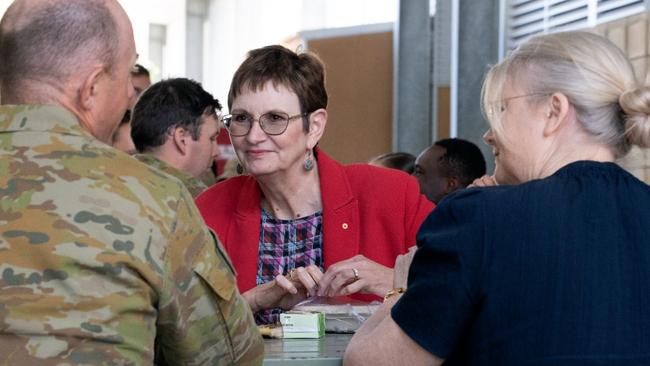 Royal Commissioners visit Townsville Army base.