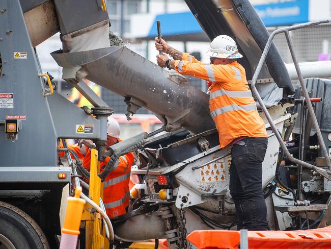 Major construction work has begun at the Clarinda worksite ahead of the start of tunnelling next year. Picture: Mark Stewart