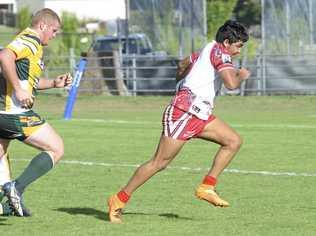 LETHAL WEAPON: Nick McGrady storms in for one of four tries against the Orara Valley Axeman. Picture: Caitlan Charles