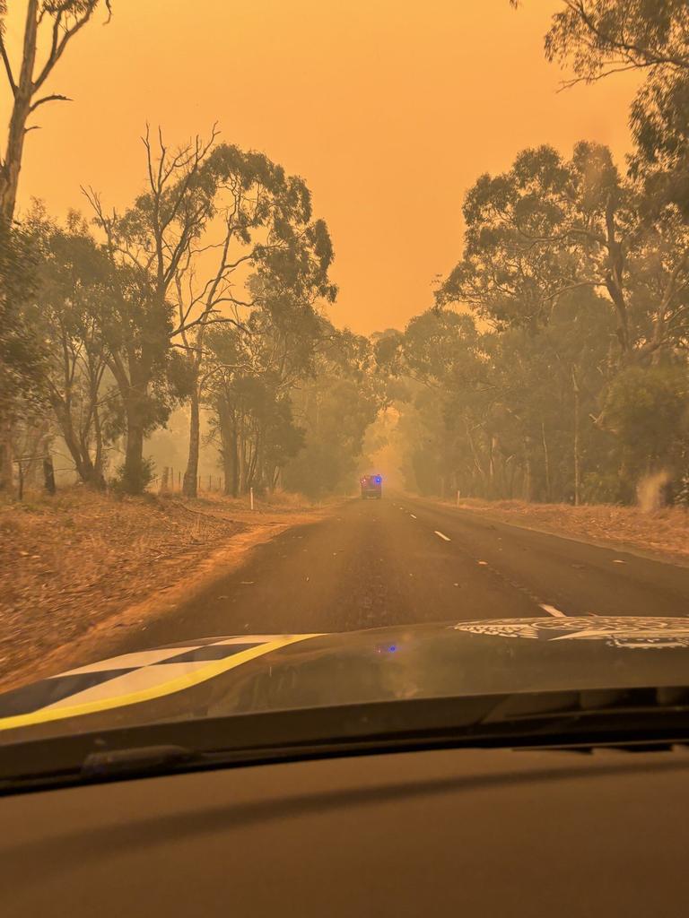 Emergency services respond to fires burning around the Grampians National Park in Victoria. Picture: X