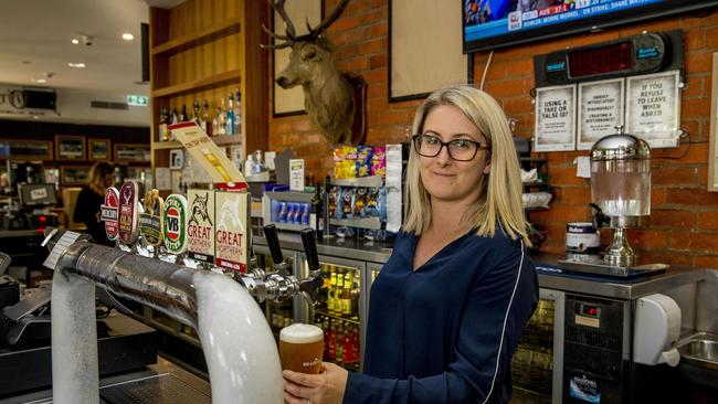 Sands Hotel General Manger Crystal-Jade Cuff will be able to have more than double the amount of customers in Coolangatta bar. Picture: Jerad Williams