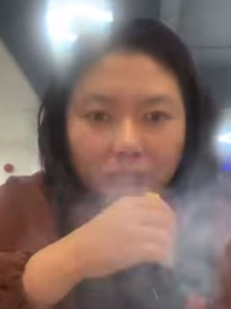 Workers in vape factories suck on single-use vapes to test they work. Pictures: TikTok