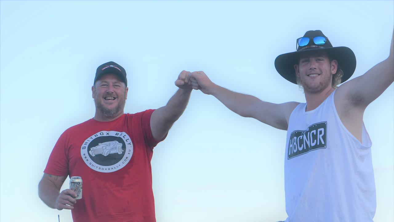 Ben Shepley and Jack Shepley at Mackay Showgrounds. Shitbox Rally Autumn 2022. Picture: Max O‘Driscoll.