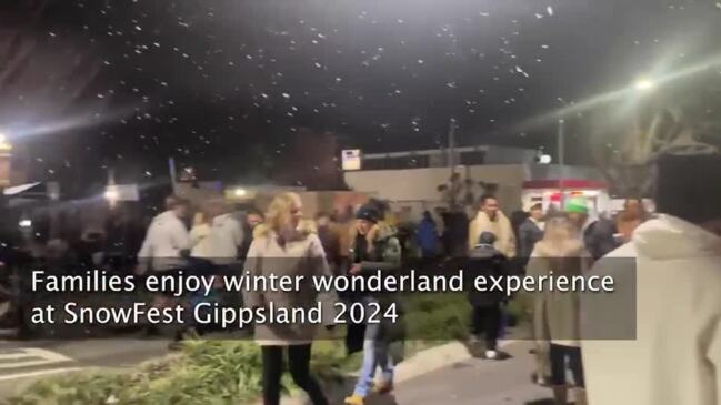 Families enjoy winter wonderland experience at SnowFest Gippsland