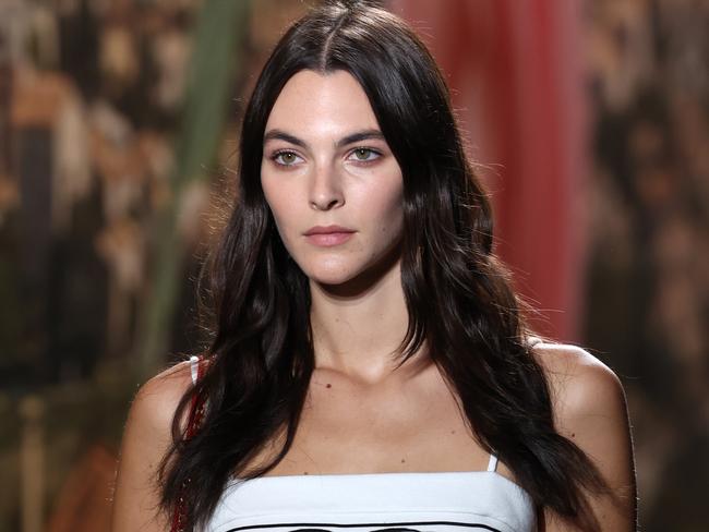 Model Vittoria Ceretti, DiCaprio’s current flame, walks the runway. Pictures: Getty Images