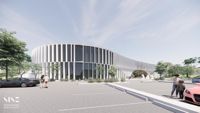 Concept images of the planned $49 million South Australian Sports Institute. Picture: State Government / Studio Nine Architects