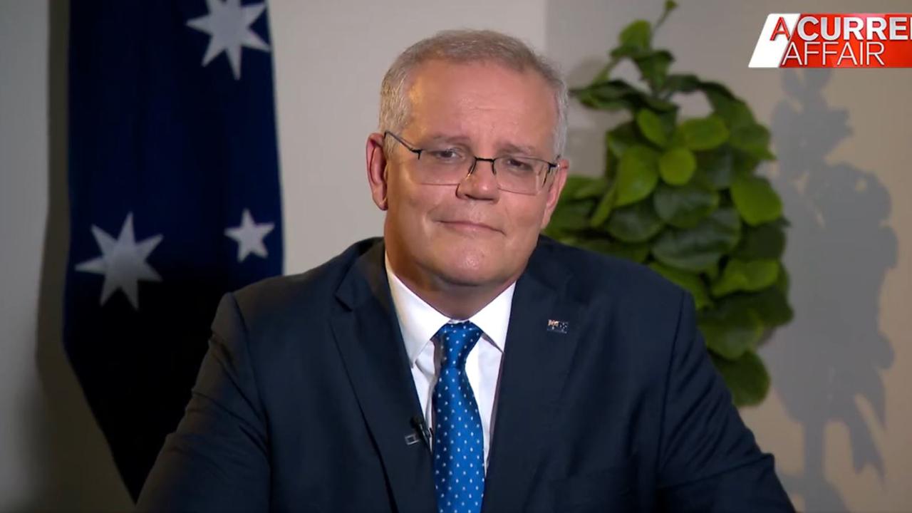 Scott Morrison admitted he could have been ‘more sensitive’ and conceded the nation’s Covid vaccine rollout should have been fast-tracked during a fiery interview on ACA. Picture: Nine