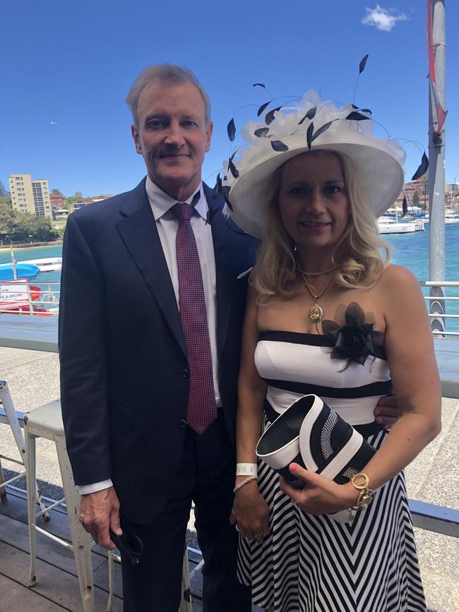 Michael and Ryta Burns, of Long Reef, at the Manly Wharf Bar for the 2022 Melbourne Cup event. Picture: Jim O'Rourke