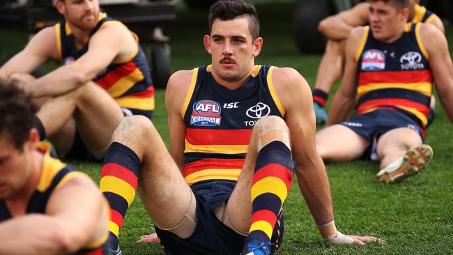 A dejected Adelaide Crows captain Taylor Walker after the siren. Picture: Phil Hillyard