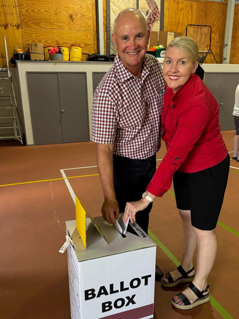 Gladstone MP Glenn Butcher voting at a polling booth on the Queensland state election day on October 26, 2024. Contributed