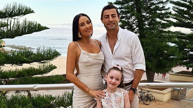 Building woes have held up a new family home for Terry Biviano and Anthony Minichiello, pictured with their daughter Azura. Picture: Instagram