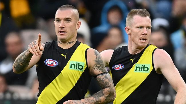 Dustin Martin of the Tigers. Photo by Quinn Rooney/Getty Images