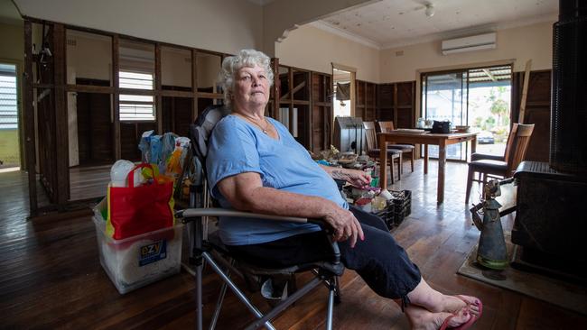 Pensioner Margaret Beddoes’ home of 49 years was destroyed during the floods. Picture: Danielle Smith