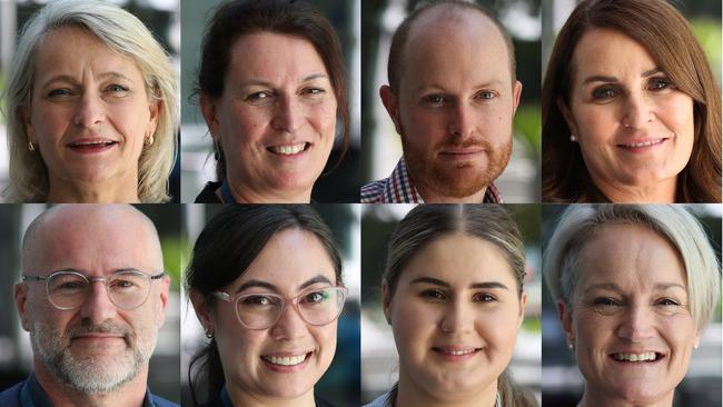 Clockwise from top left: Petra Derrington, Chief Pathologist; Quirine O’Loughlin, Supervising Scientist Haematology, Transfusion and Flow Cytometry; Shay Bosworth, Acting Group Laboratory Manager Gold Coast; Sue Neil, Clinical Nurse Consultant, Phlebotomy Supervisor; Tanya Boyd, Senior CSR Co-ordinator; Marsha Vasicheva, Phlebotomist; Shannen Fentiman, Acting Senior Scientist Microbiology and Molecular Diagnostics; Dean Gosling, Acting Supervising Scientist Microbiology and Molecular Diagnostics. Pictures: Glenn Hampson.