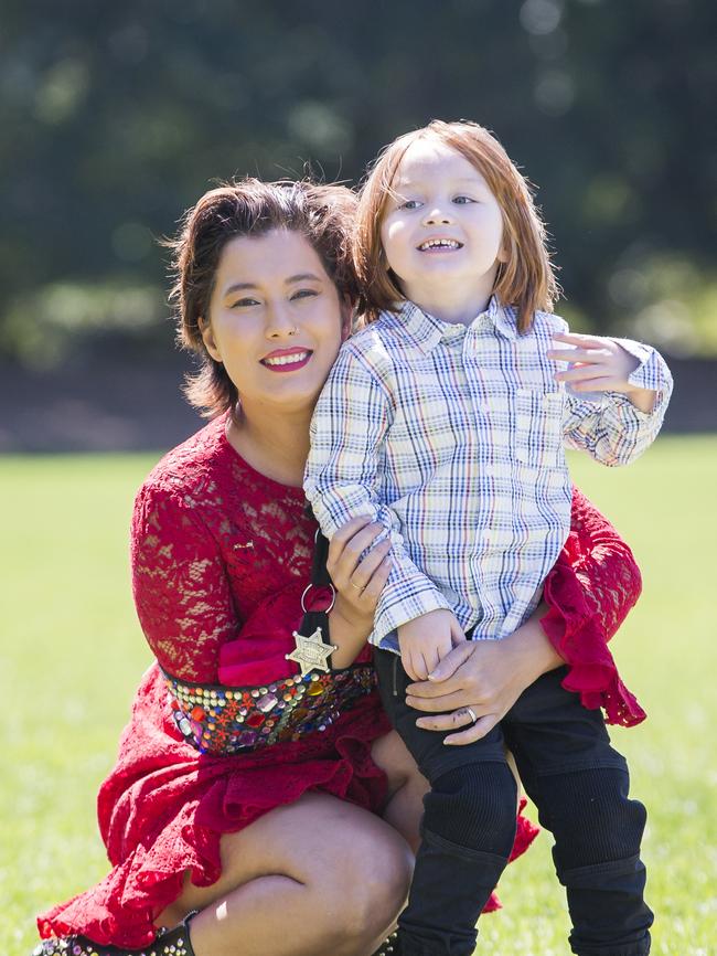 Elly-May Barnes and her son, Dylan, 4. Picture: Dylan Robinson