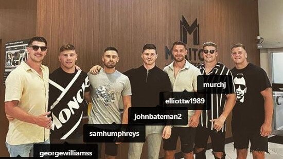 George Williams, Sam Humphreys, John Bateman, Elliott Whitehead, Jack Murchie and Ryan Sutton in Sydney.