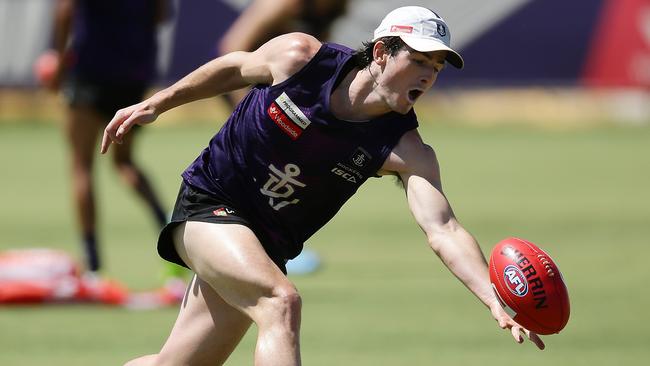 Andrew Brayshaw has played a big role in Fremantle’s midfield in the past two weeks. Picture: Will Russell/Getty Images