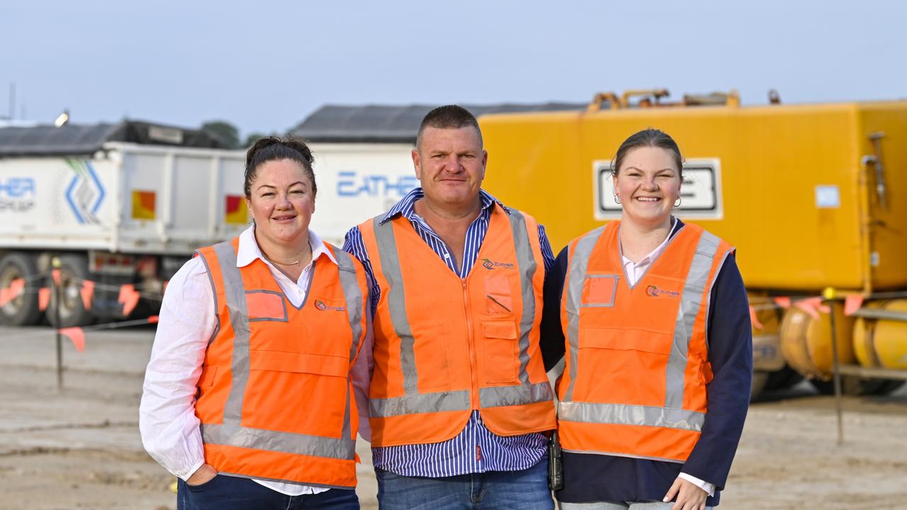 Eather Group owners Sally-Ann Eather, Peter Eather and Divinia Eather. Picture: Supplied