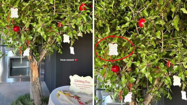 A wishing tree at the event may have given away the couples baby name. Source: Instagram