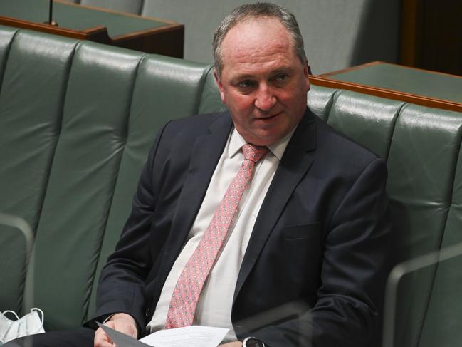 CANBERRA, AUSTRALIA - NewsWire Photos AUGUST 30 2021: Deputy Prime Minister of Australia Barnaby Joyce  during Question Time at Parliament House in Canberra. Picture: NCA NewsWire / Martin Ollman
