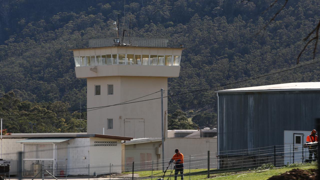 Guard tower at Risdon Prison, Hobart where Martin Bryant is being held. Picture: Gary Ramage