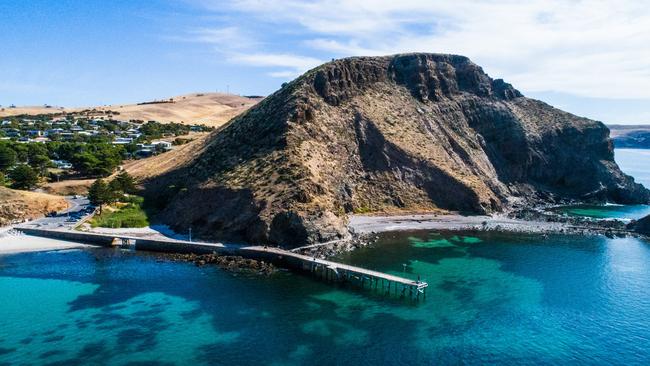 The Second Valley Caravan Park will close on Wednesday, March 25, because of coronavirus. Picture: Ben Stamatovich - The Drone Way