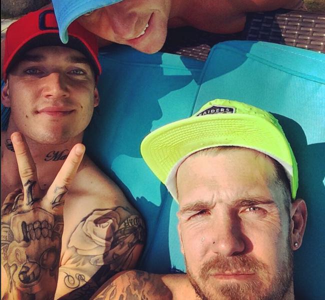 Dusty Martin and Dane Swan on a previous overseas trip. Picture: Instagram