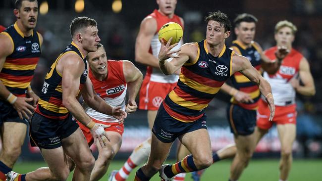 Matt Crouch is happy in Adelaide with his family but would consider moving interstate if a multi-year deal was tabled. Picture: Mark Brake/Getty Images