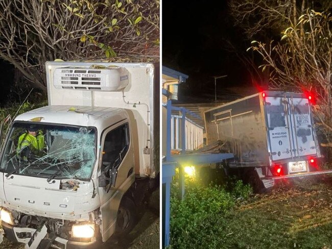 The truck was driven from the Sunshine Coast to Brisbane, where it slammed into a house at Mansfield.