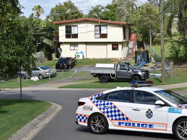 Police investigations continue at the Hall St residence in North Ipswich.