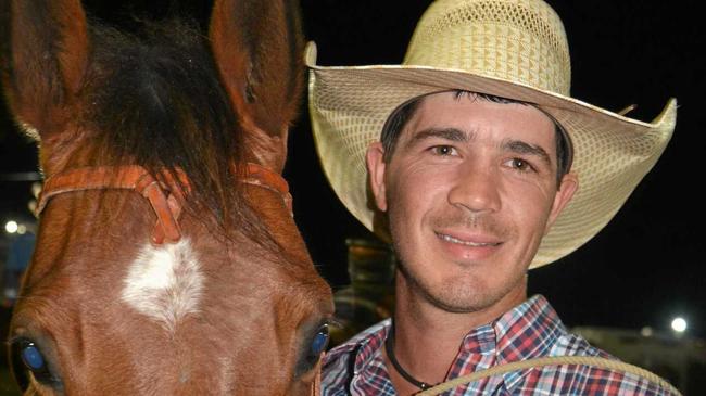 Warwick cowboy Mitch Eastwell after winning round 3 of the rope and tie at the Warwick Rodeo and Campdraft. Picture: Gerard Walsh