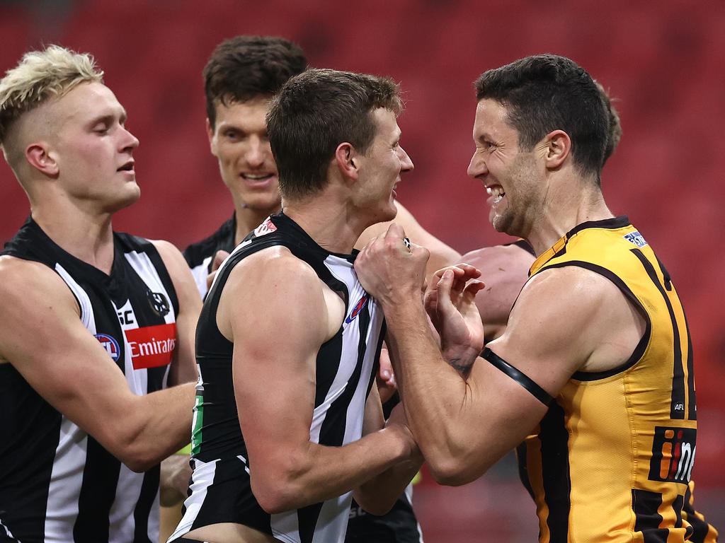 Collingwood were all over the Hawks.