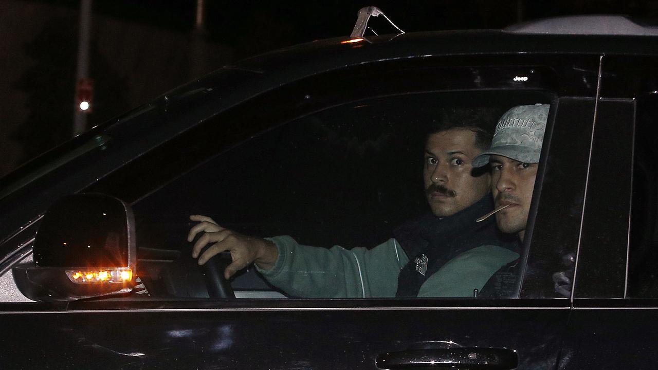 Dylan Brown leaving Rose Bay Police Station. Picture: John Appleyard