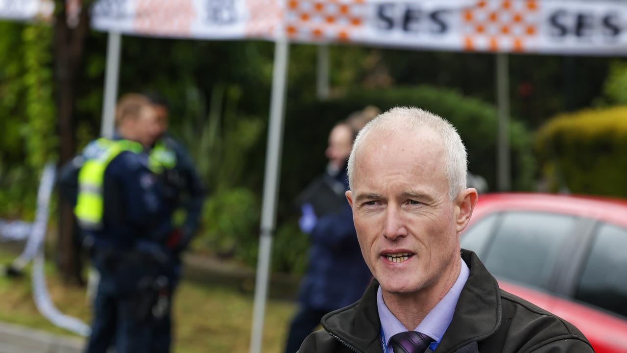 Manningham Criminal Investigative Division Detective Senior Sergeant Rohan Cortis says two men inside the home were unharmed during the shooting. Photo: NCA NewsWire/Ian Curry