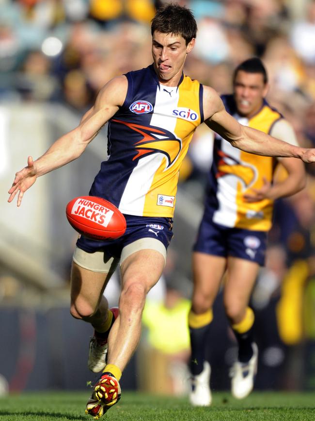 Tyson Stenglein, who left Adelaide 2004, played 102 games for the Eagles. Picture: JACKSON FLINDELL.