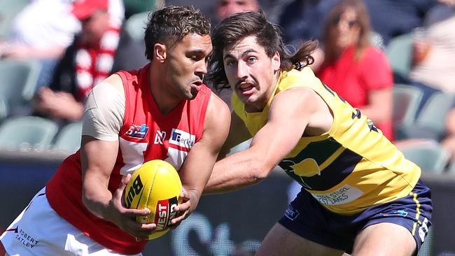 Lachlan Jones in action during the SANFL Grand Final. Picture: Sarah Reed