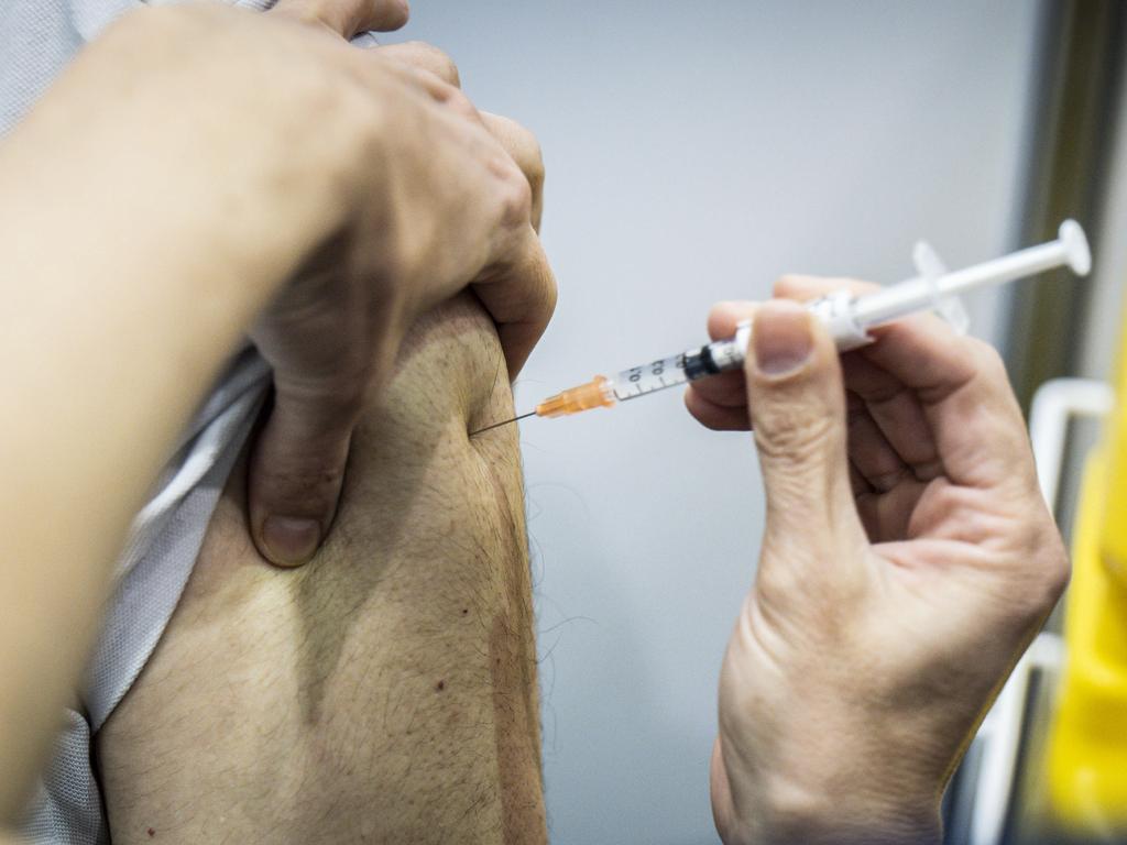 People are urged to get vaccinated. Picture: Tony McDonough/NCA NewsWire
