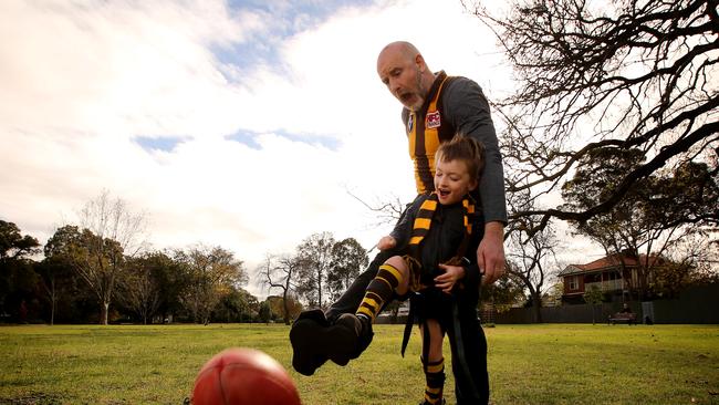 Jack Wilson scores again, with an assist from dad Tony. Picture: Stuart McEvoy