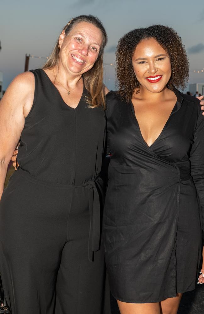 Jodie Aleman and Kaley-Jade Baker at Dinner on the Runway for Mackay Hospital Foundation, Mackay Airport Friday 8 September 2023 Picture: Michaela Harlow